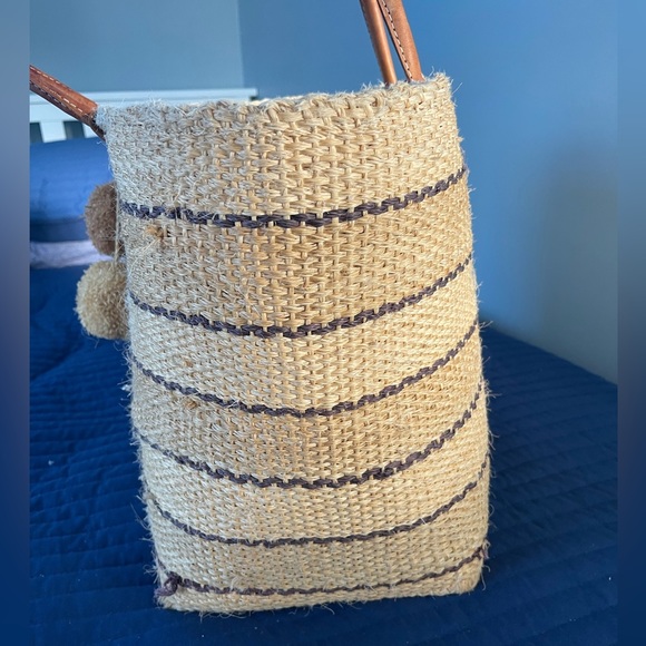 MAR Y SOL Capri Woven Straw Tote Beach Bag - Picture 3 of 11